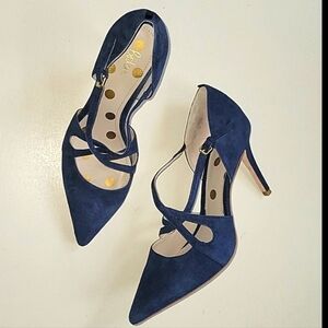 BODEN NAVY STRAPPY HEELS size 10 Style AO645